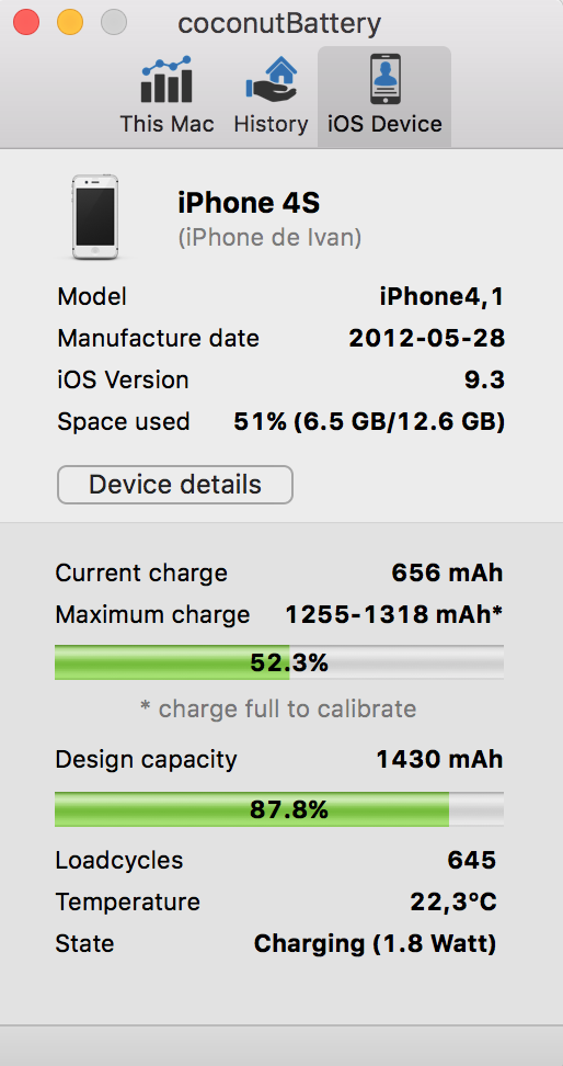 Coconut battery windows. Coconut Battery MACBOOK.