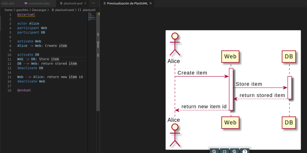 Crea diagramas rápidamente usando código